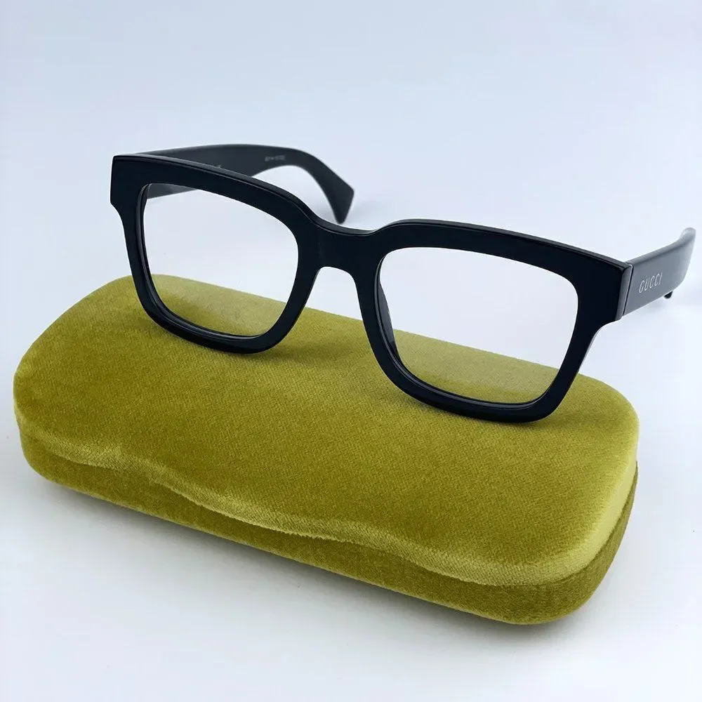 NEW Gucci  GG1138O 001 Black Square Women Eyeglasses